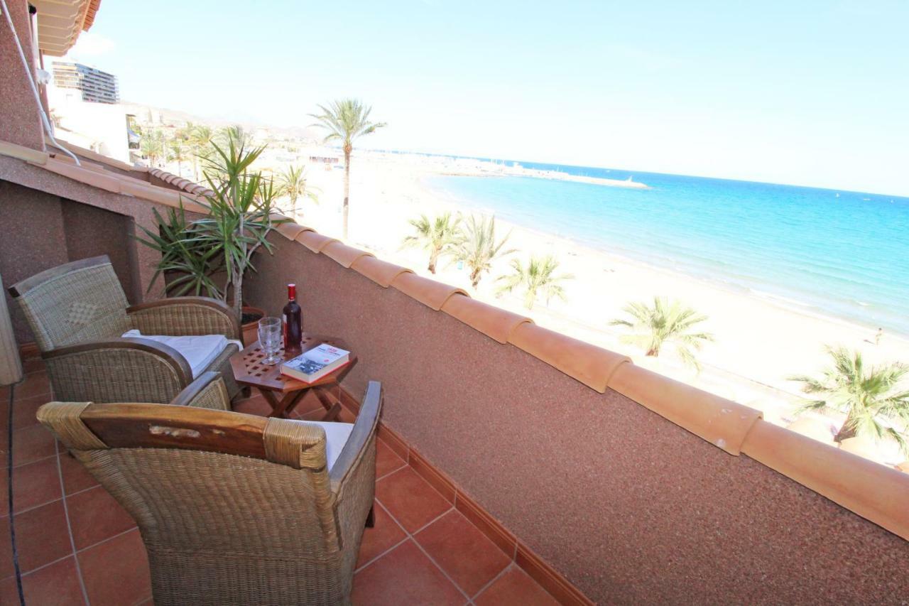Atico Duplex De Lujo Frente Al Mar. 1A Linea Playa Apartment El Campello Bagian luar foto